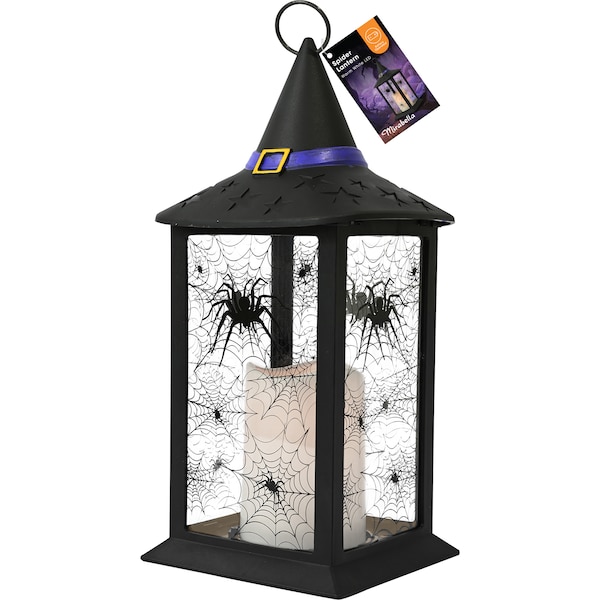 Mirabella Halloween Battery Operated Tabletop Lantern Spider Each