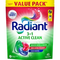 Radiant Active Clean Laundry Capsules 3-In-1 Washing Detergent