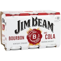 Jim Beam White Label Bourbon & Cola Cans