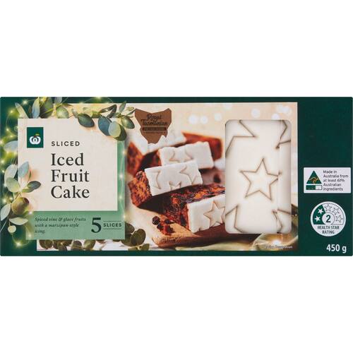 Woolworths Iced Fruit Cake Slices 5 Pack bunch