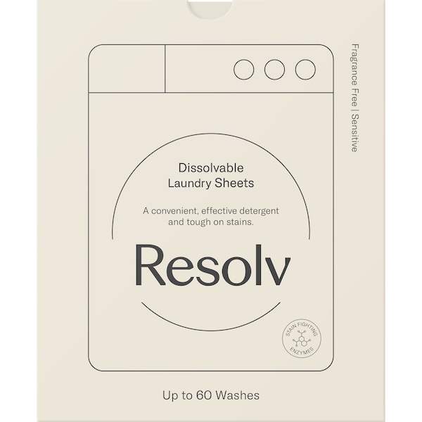 Resolv Dissolvable Laundry Sheets Fragrance Free 30 Pack