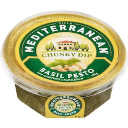 Mediterr Chunky Dip Basil Pesto 135gm