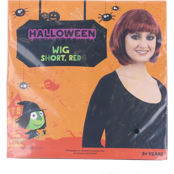 Halloween Dress Up Wig Short Red Each
