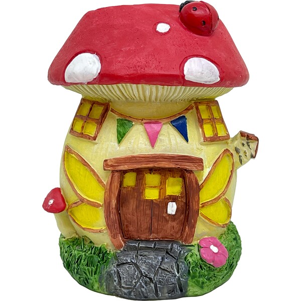 Gardman Mini Solar Fairy House Mushroom Each