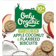 Only Organic Apple Coconut & Flaxseed Biscuits
