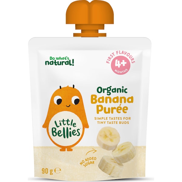 Little Bellies Organic Banana Baby Food Puree Pouch 90g