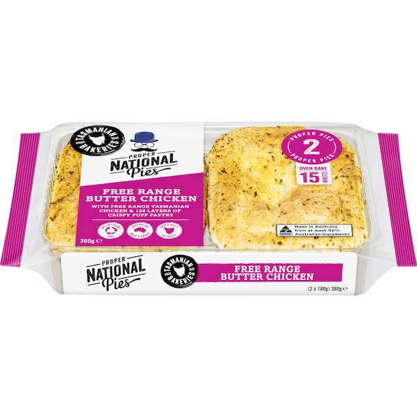 National Pies Fresh Butter Chicken Pies 2 pack