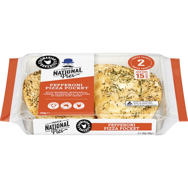 National Pies Pepperoni Pizza Pocket 360g