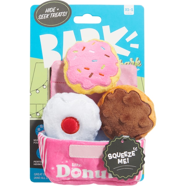 Bark Barker's Dozen Donuts Dog Toy each