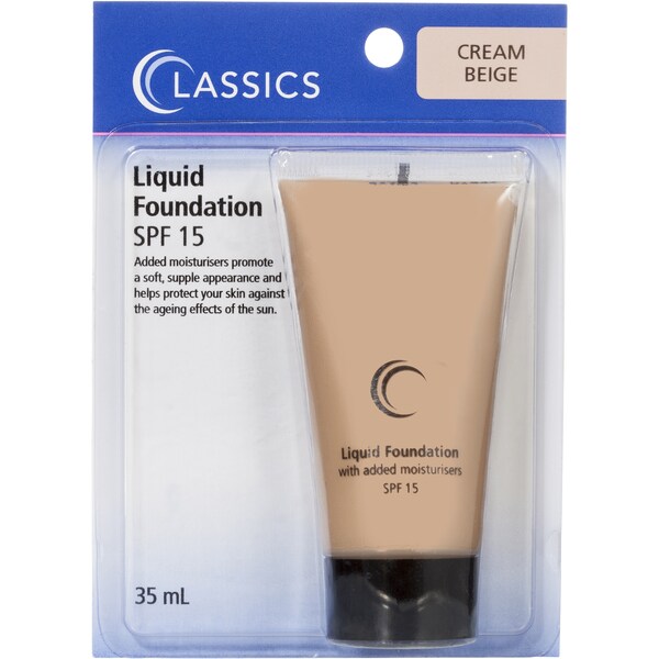 Classic Face Foundation Liquid Tottle Cream Beige 35ml