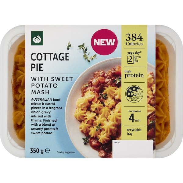 Woolworths Cottage Pie With Sweet Potato Mash 350g