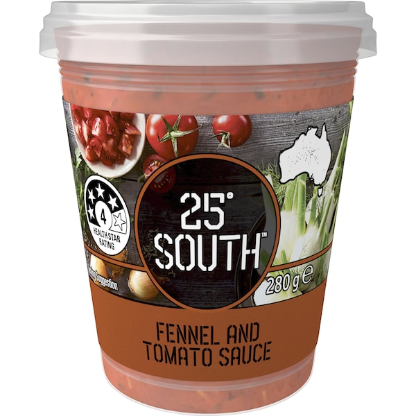 25 Degree South 25 South Fennel & Tomato Sauce 280g