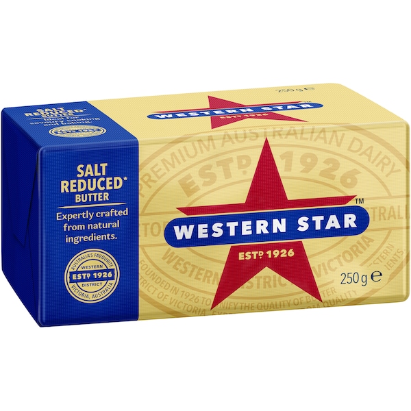 Western Star Salt Reduced Butter Block 250g