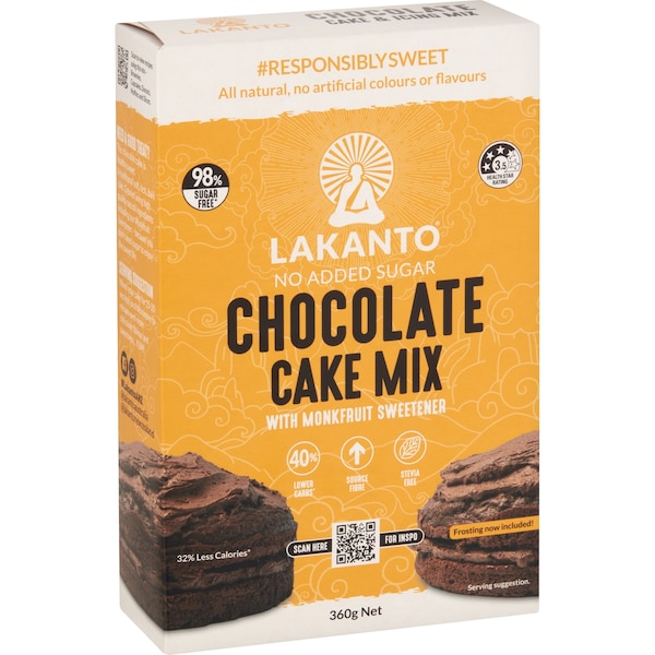 Lakanto No added Sugar Chocolate Cake Mix 360g