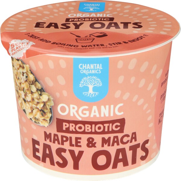 Chantal Organics Probiotic Maple & Maca Easy Oats 65g