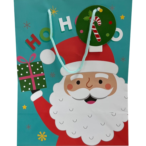 Christmas Gift Bag Medium Santa Each