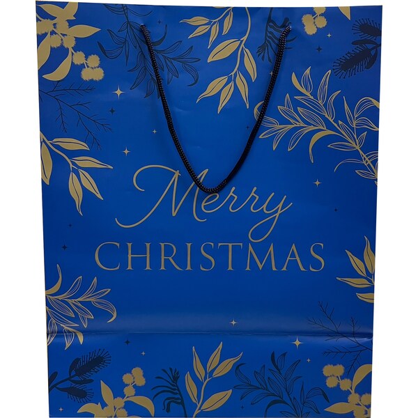Christmas Gift Bag Large Navy Each