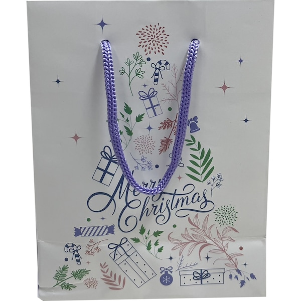 Christmas Gift Bag Small Pastel Each