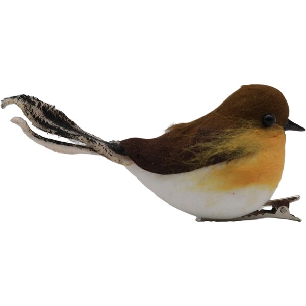 Christmas Decoration Clip On Bird Yellow Each