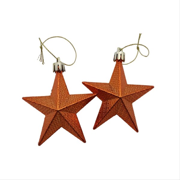 Christmas Star Decoration Copper 2 Pack