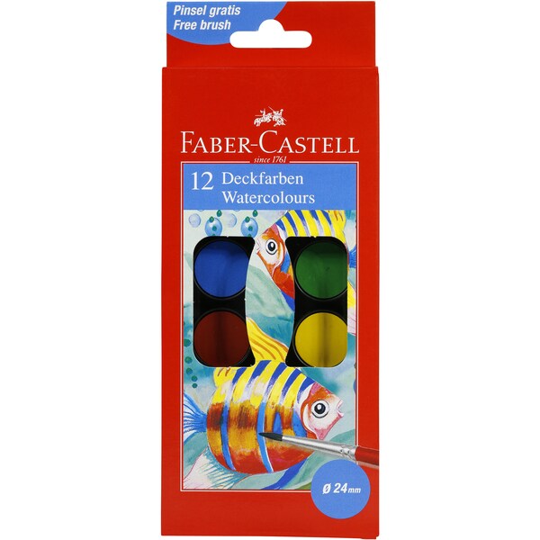 Faber-Castell Watercolour Tablets 12 Colours each
