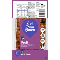 Woolworths Free From Gluten Fruit Bread Loaf