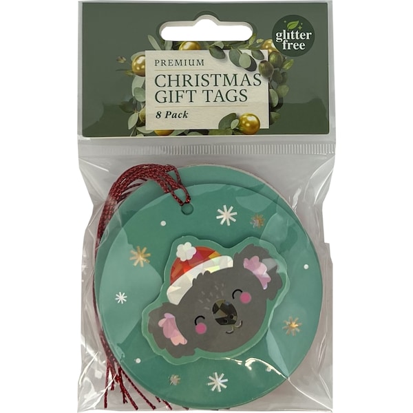 Christmas Premium Tags Koala Circle 8 Pack