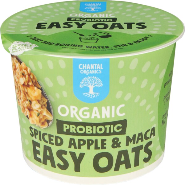 Chantal Organics Probiotic Apple & Maca Easy Oats 65g