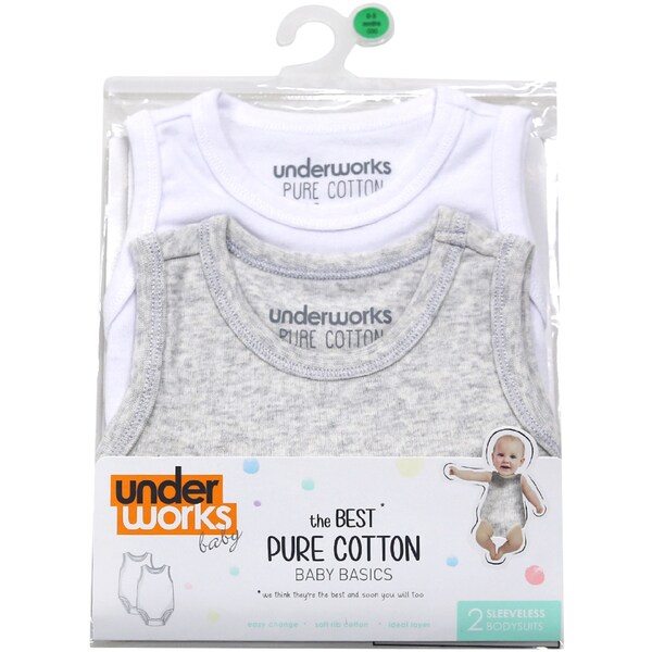 Underworks Sleeveless Bodysuit 2 Pack
