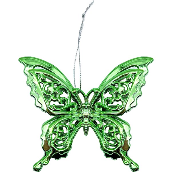 Christmas 3d Shiny Butterfly Teal Each