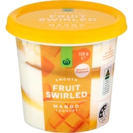 Woolworths Fruit Swirled Mango Yoghurt