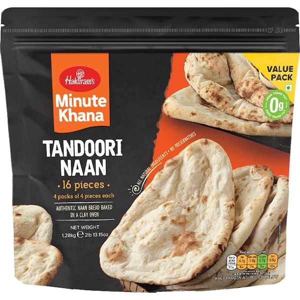Haldiram's Tandoori Plain Naan 16 pack