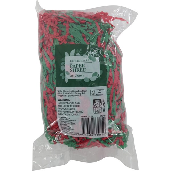 Christmas Paper Shred Red & Green 28g