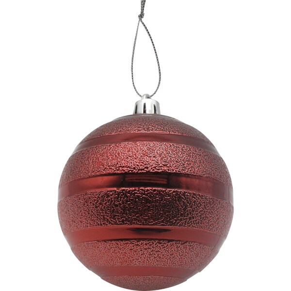 Christmas Decoration Traditional Baubles Red 2 Pack