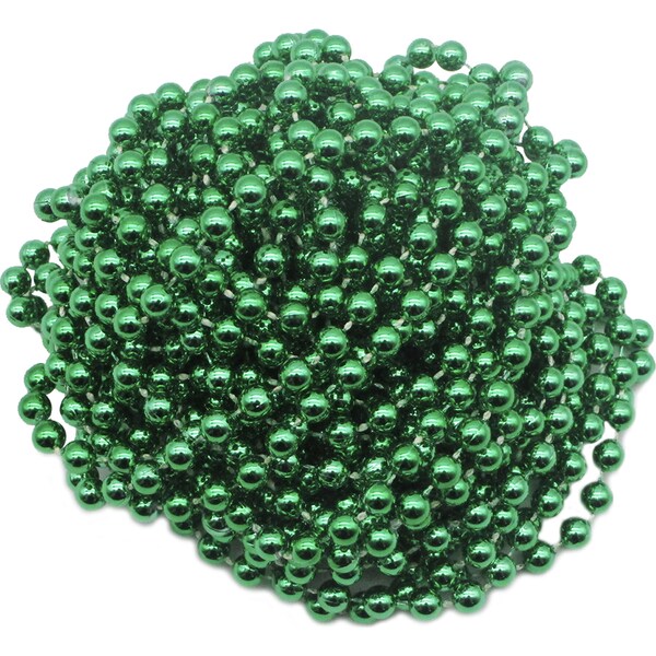 Christmas Decoration 8 Metre Beaded Garland Green Each