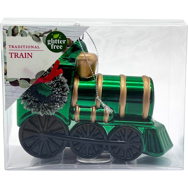 Christmas Traditional Train Decoration Red Each