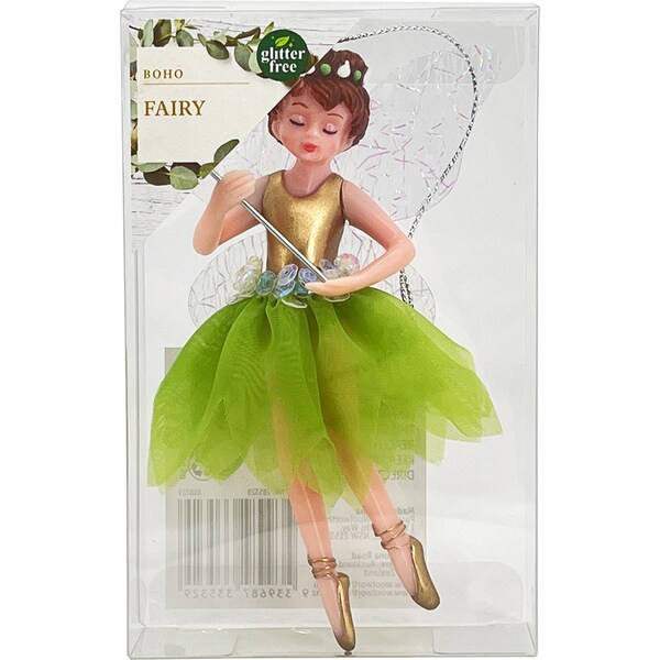 Christmas Decoration Fairy Green Each