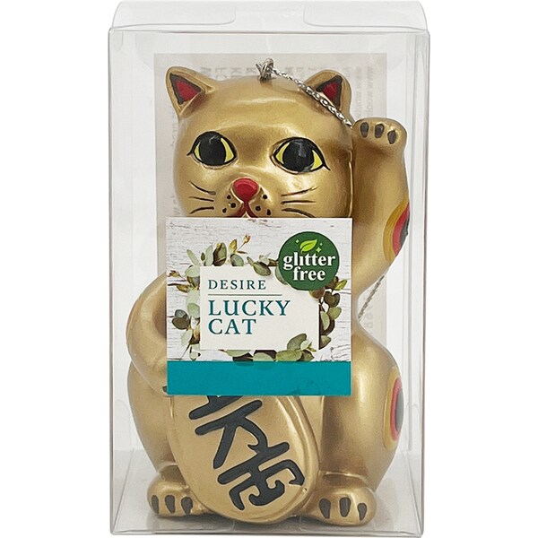Christmas Decoration Lucky Cat Gold Each