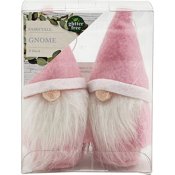 Christmas Decoration Fairytale Gnome Pink 2 Pack