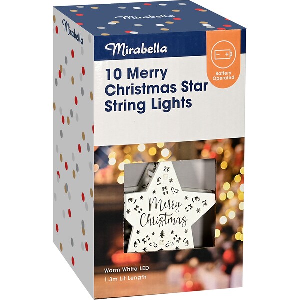 Mirabella Christmas Star String Lights Each