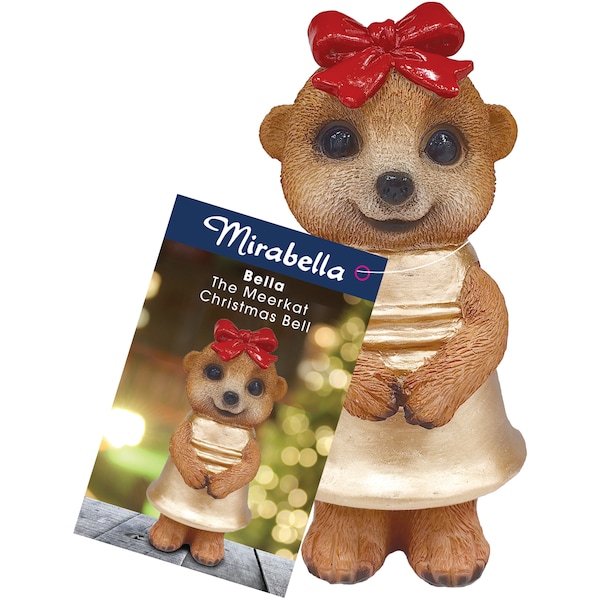Mirabella Christmas The Meerkat Mini Bella Christmas Bell Each