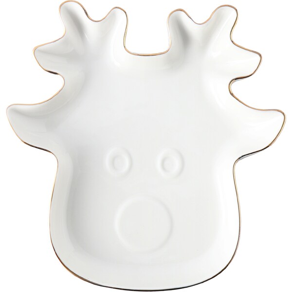 Christmas Serving Plate Reindeer Each