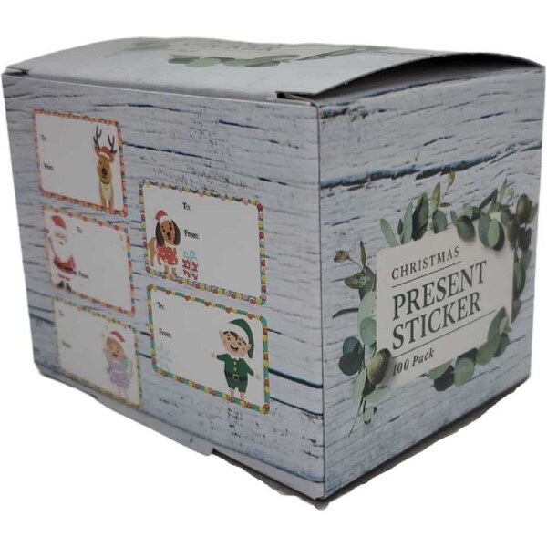 Christmas Xmas Present Stickers Character 100 Pack