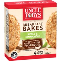 Uncle Tobys Oats Breakfast Bakes Cereal Bar Apple & Cinnamon