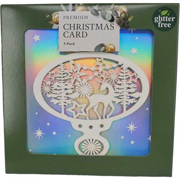 Christmas Cards Premium Bauble 5 Pack