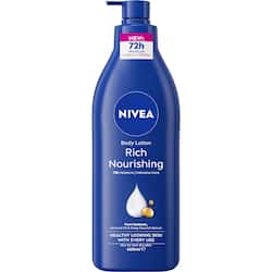 NIVEA Rich Nourishing Body Lotion 72hr Moisturiser For Dry Skin 400mL