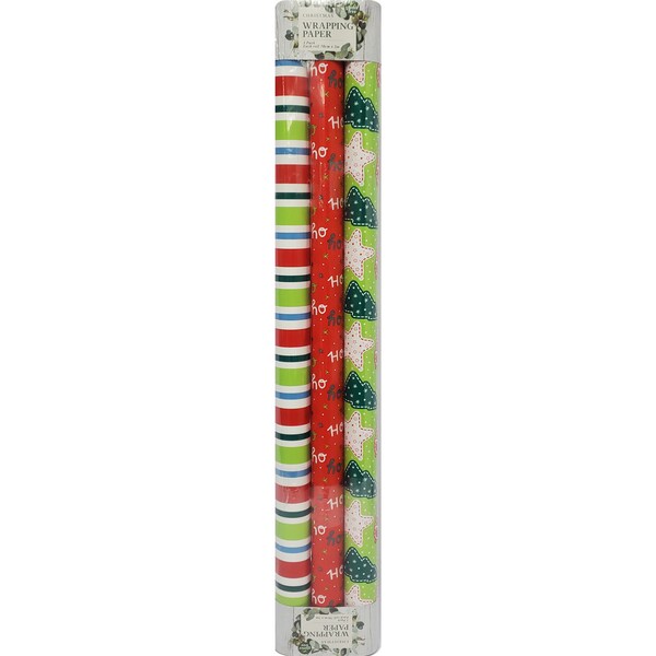 Christmas Wrapping Paper 3m 3 Pack