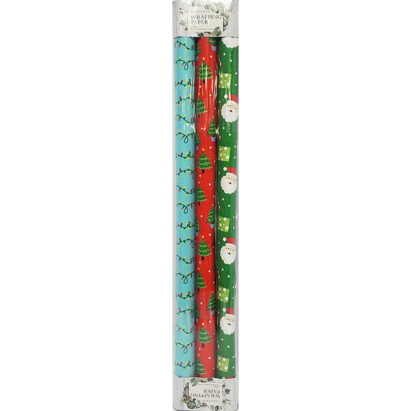 Christmas Wrapping Paper Novelty 3m 3 Pack