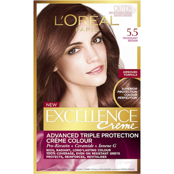 L'Oreal Paris Excellence Creme 5.5 Mahogany Brown Each