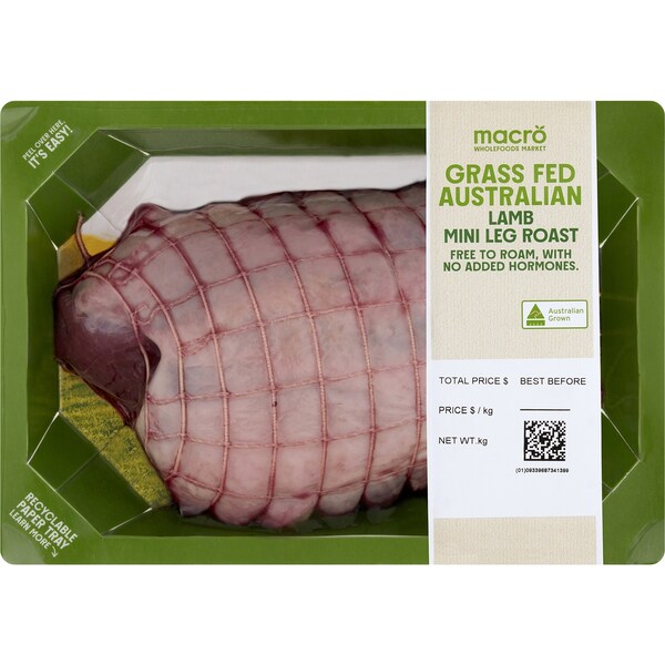 Macro Grass Fed Australian Lamb Mini Leg Roast 400g - 700g